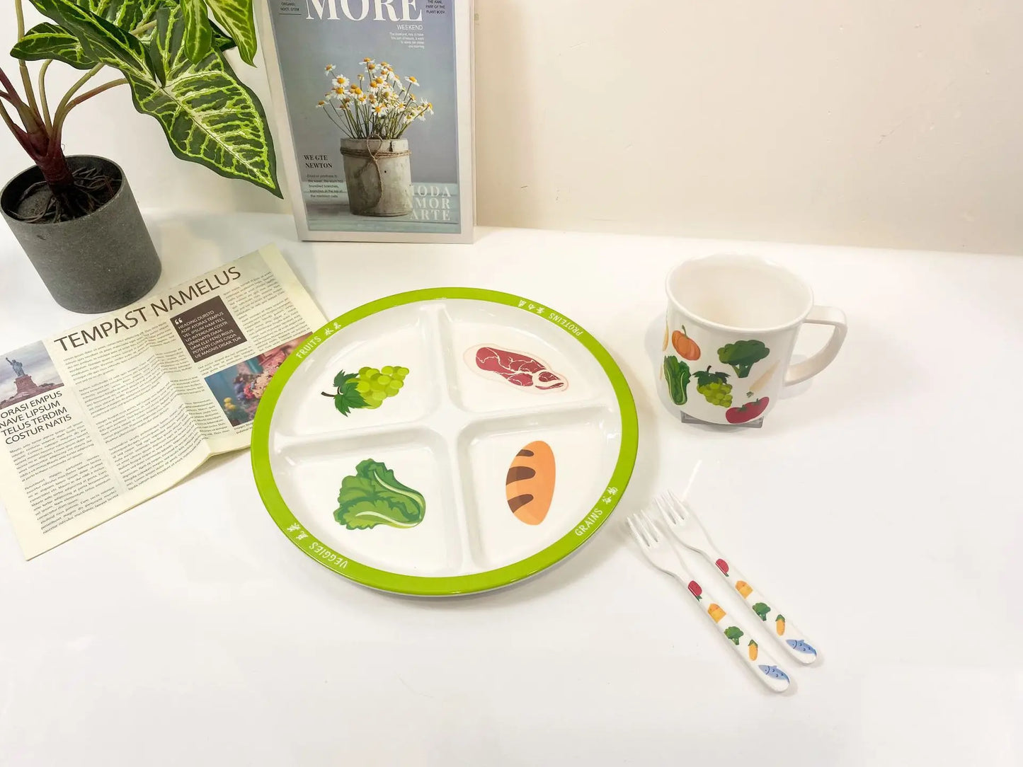 Melamine Divided Dinner Plate