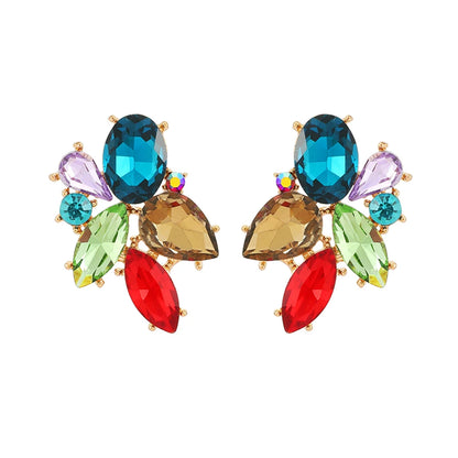 Colorful Crystal Charm Earrings