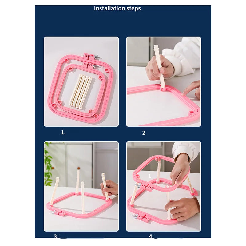Double-Layer ABS Embroidery Hoop Frame Kit