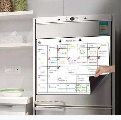 Magnetic Refrigerator Monthly Dry Erase Calendar Planner