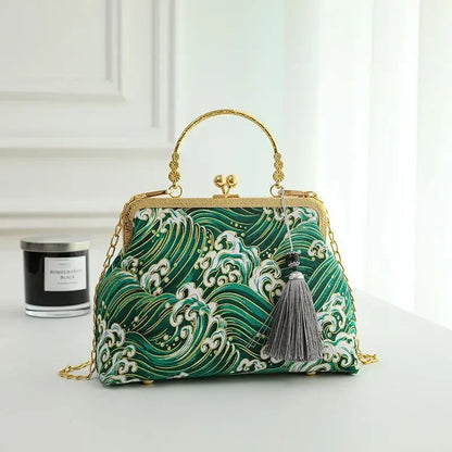 Vintage Embroidered Frame Handbag