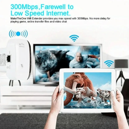 300Mbps WiFi Range Extender with Ethernet Port