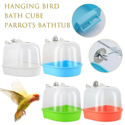 Hanging Acrylic Bird Bath for Cage