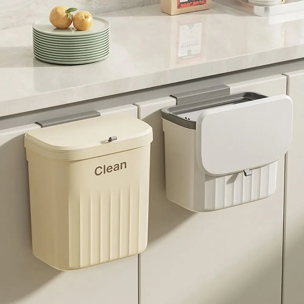 Wall-Mounted Under Sink Trash Can with Lid – 8.5L & 12L