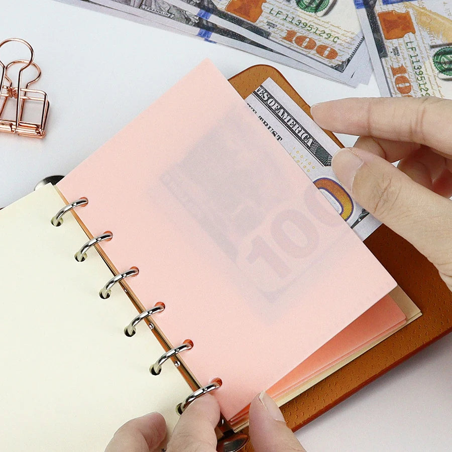 A6 & A7 Loose Leaf Binder Dividers with Cash Envelopes