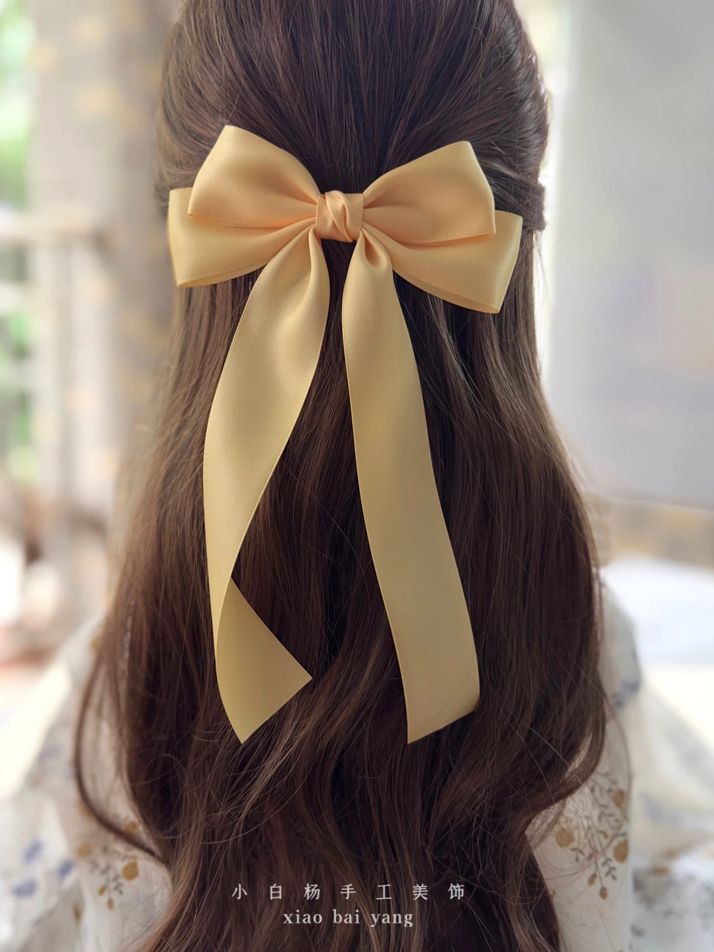 Korean Style Fabric Hair Bow Clip