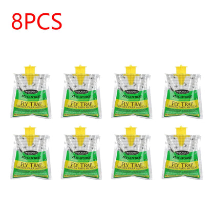 Disposable Hanging Fly Trap Bag with Water-Soluble Bait for Outdoor Use