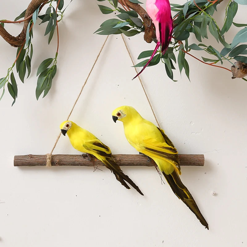 Realistic Artificial Parrot Ornament