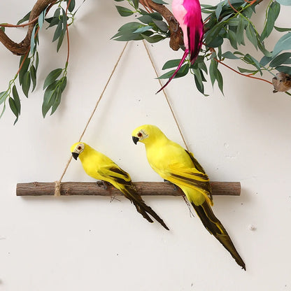 Realistic Artificial Parrot Ornament