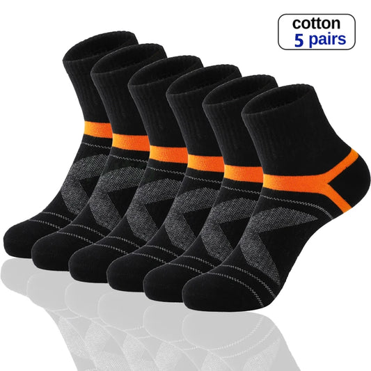 Men’s Cotton Sports Crew Socks 5 Pairs