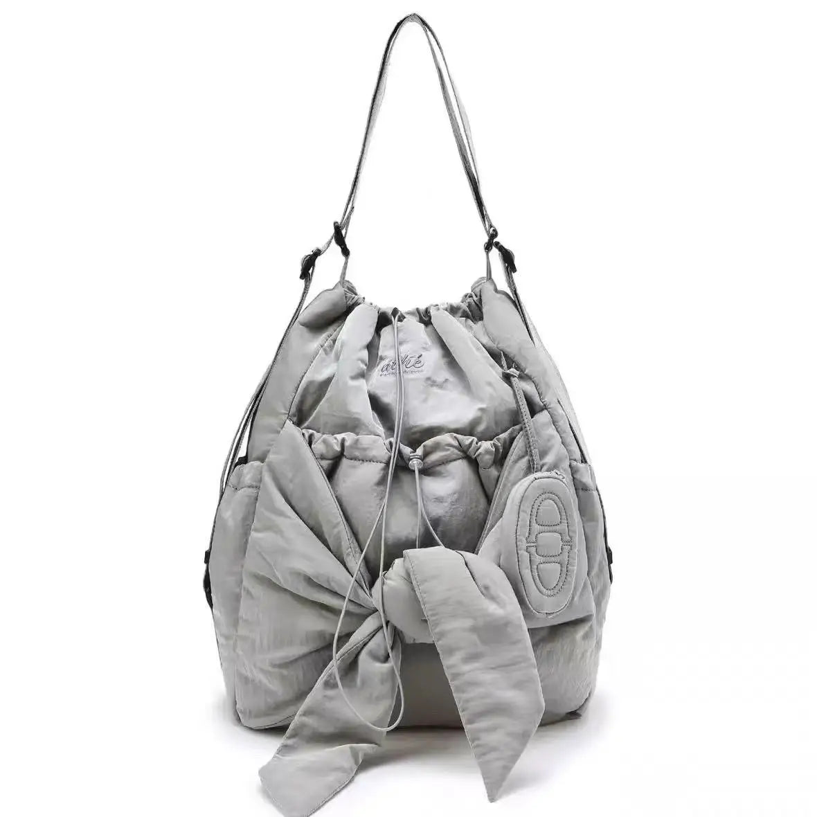 Minimalist Nylon Shoulder Tote Bag