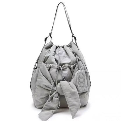 Minimalist Nylon Shoulder Tote Bag