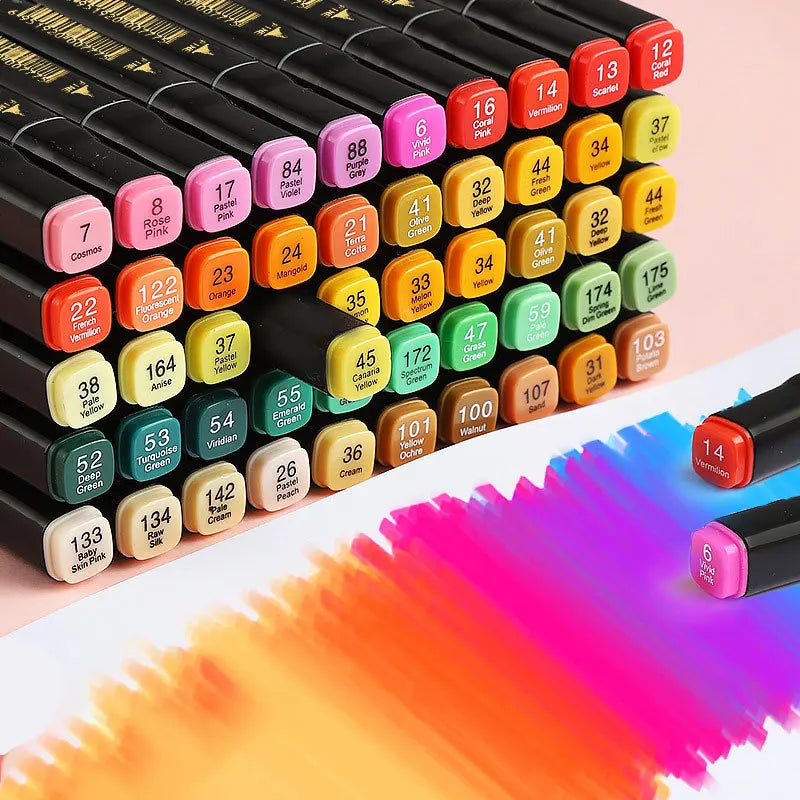 24-80 Colors Art Oily Marker Pen Set