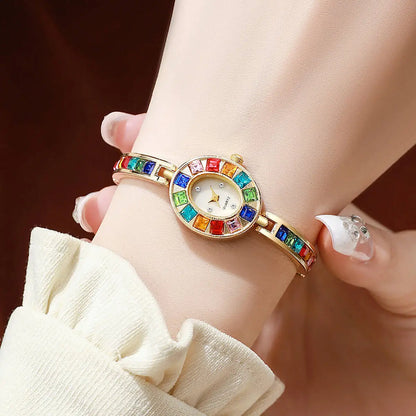 Rhinestone Bracelet Quartz Watch
