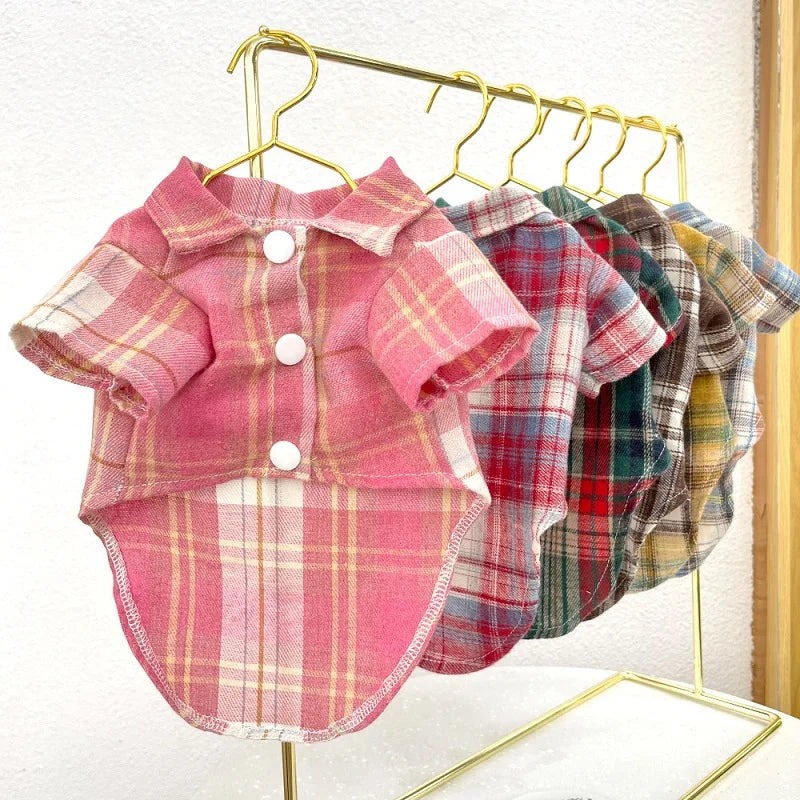 Classic Plaid Dog Shirt