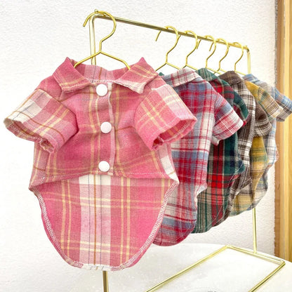 Classic Plaid Dog Shirt
