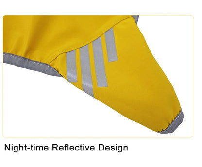 Full-Body Waterproof Dog Overalls with Reflective Strips & Hood