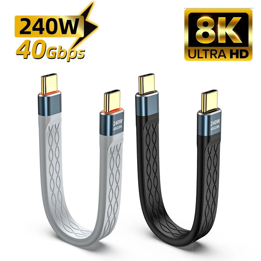 240W USB-C to USB-C Flat Fast Charging Cable