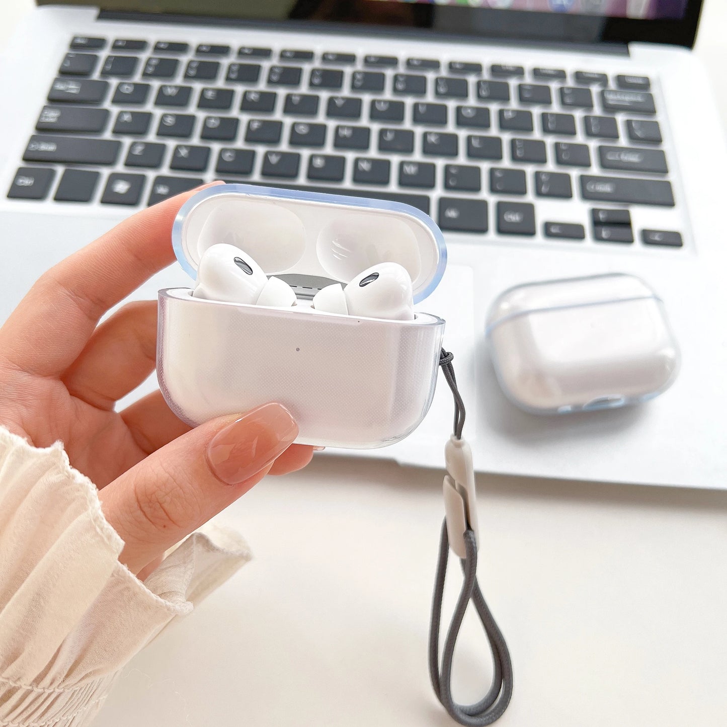 Clear TPU Case with Lanyard for AirPods