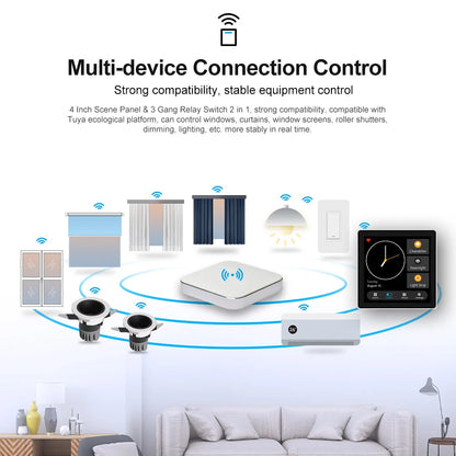 Smart Zigbee Touch Screen Scene Control Panel