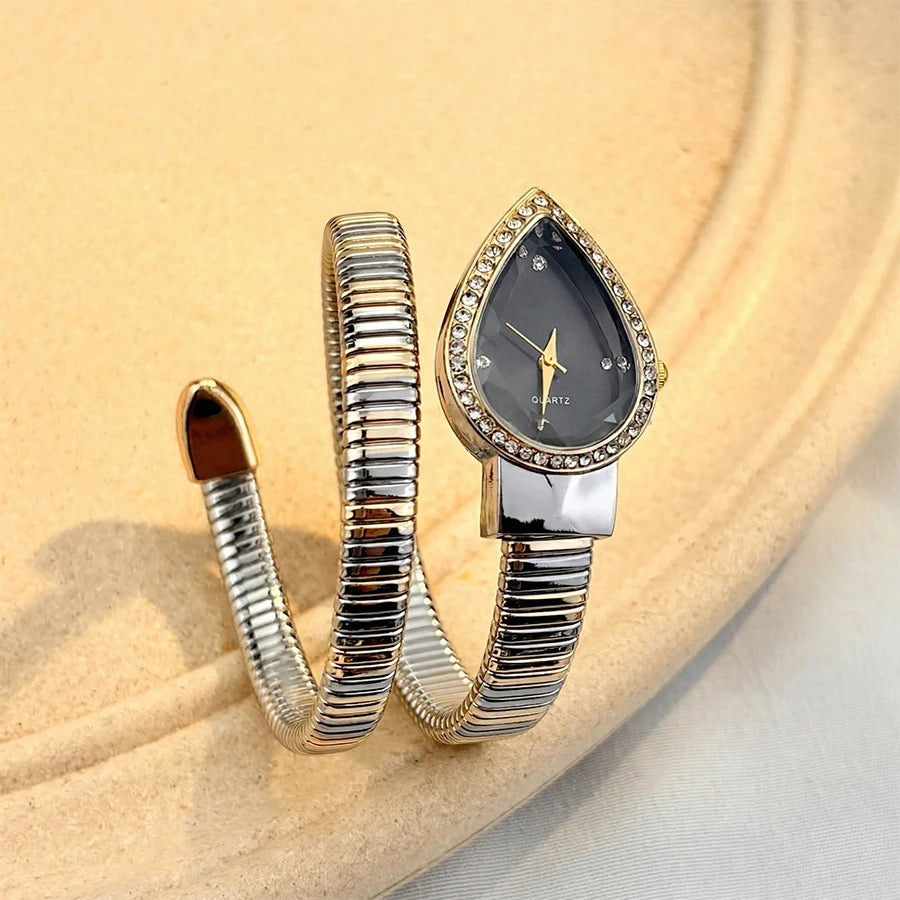 Women's Water Drop Snake Chain Quartz Fashion Watch