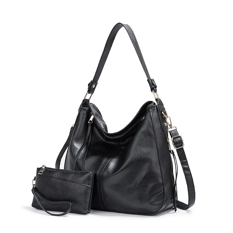 Women’s Soft PU Leather Bucket Shoulder Bag
