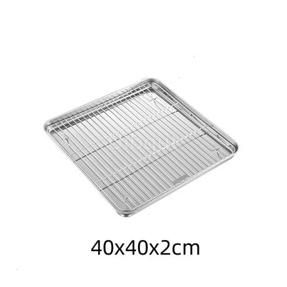 Golden Stainless Steel Food Serving Tray