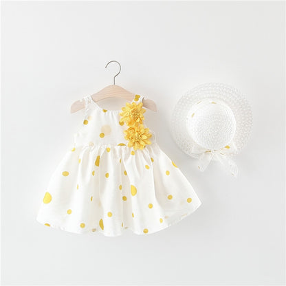 Big bow cotton baby dress