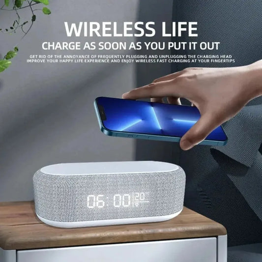 Wireless Charging Alarm Clock Station