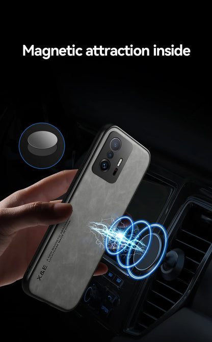 Magnetic PU Leather Case for Xiaomi Phones