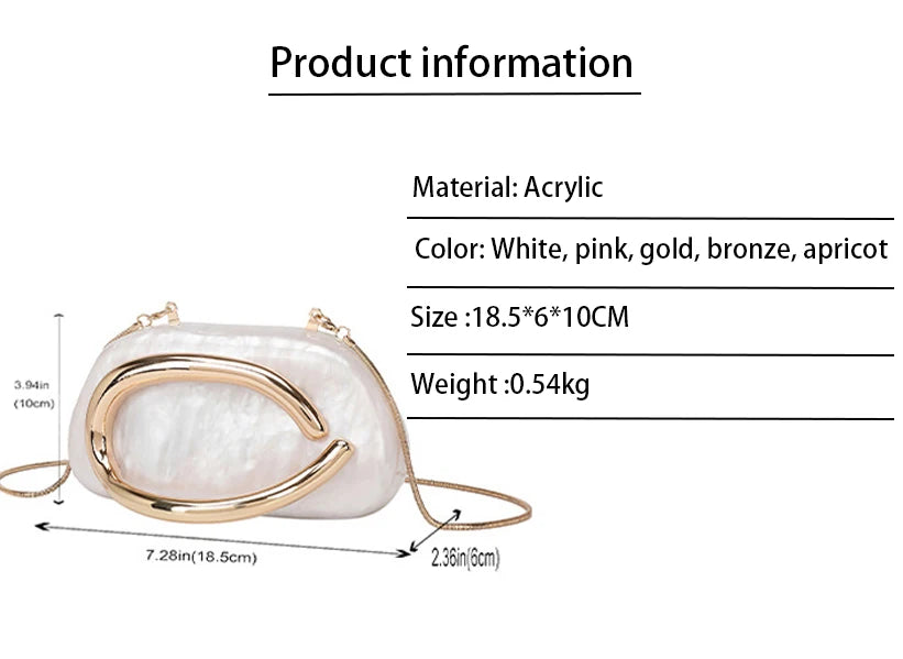 Luxury Metallic Evening Clutch Bag