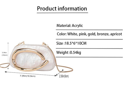 Luxury Metallic Evening Clutch Bag