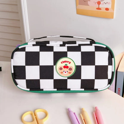 Checkerboard Large Pencil Case