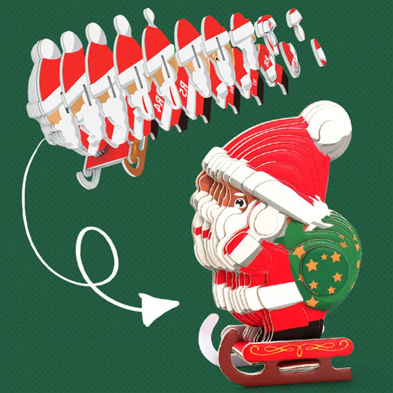 3D Santa Claus Christmas Paper Puzzle
