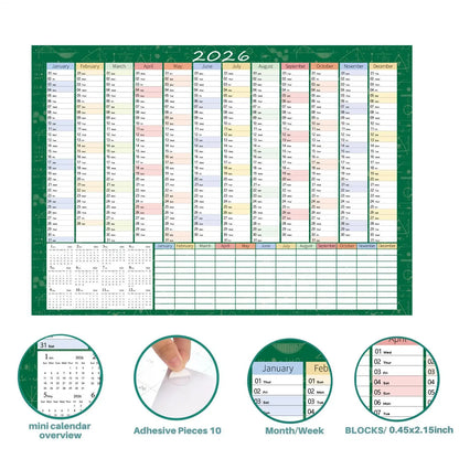 Large Writable Annual Planning Calendar Poster
