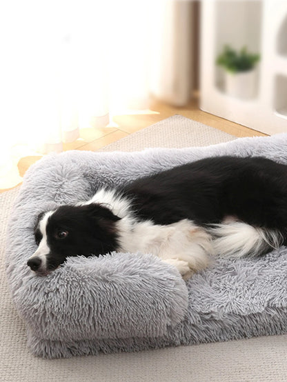 Orthopedic Plush Bolster Dog Bed