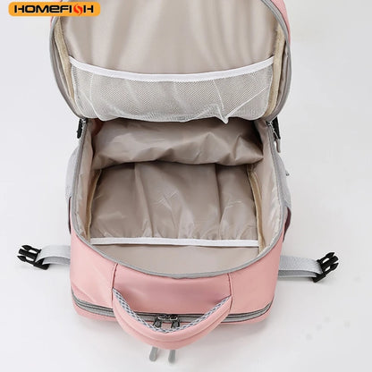 Waterproof Laptop Backpack with USB Charging Port & Luggage Strap