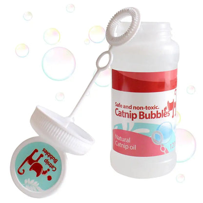 Catnip Infused Bubble Play Toy for Indoor & Outdoor Cats
