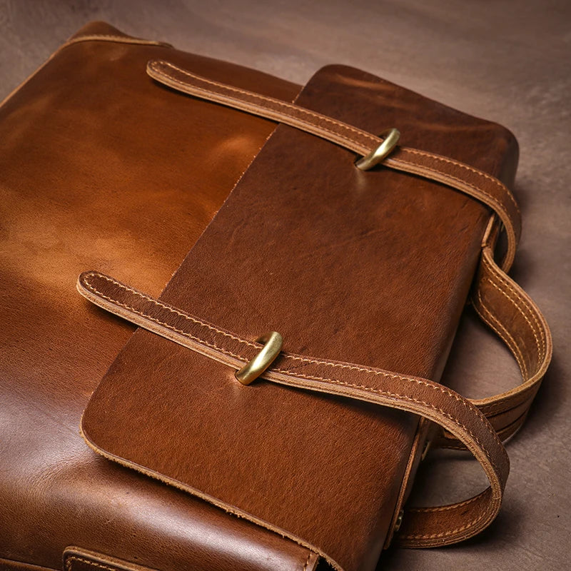 Genuine High Grade Retro Leather Briefcase