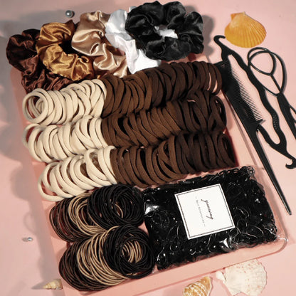 Brown Hair Accessories Set