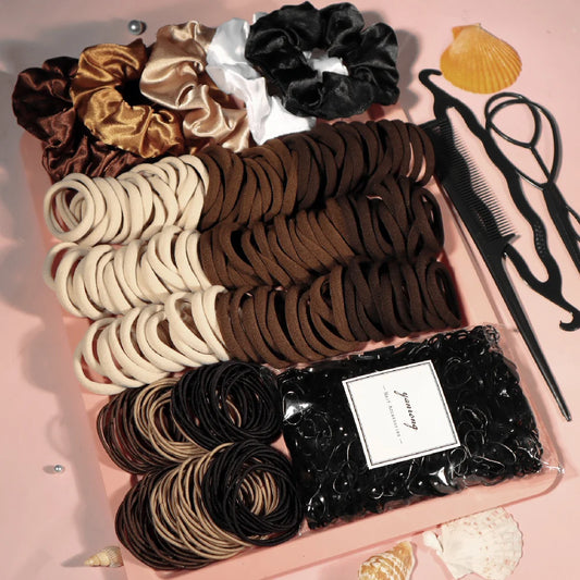 Brown Hair Accessories Set