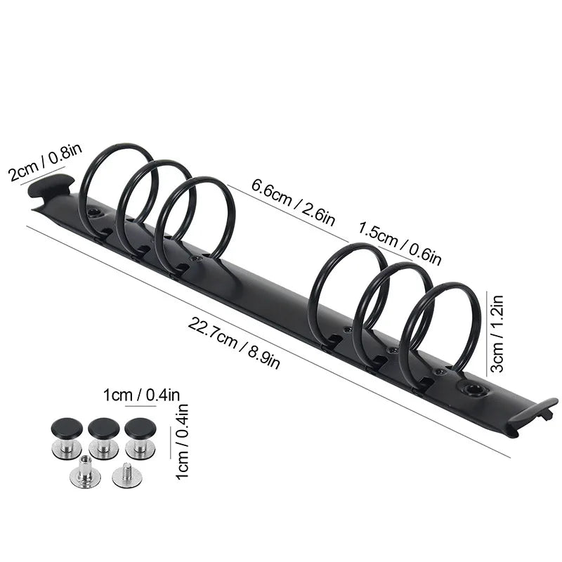 A5 6-Hole Metal Binder Ring Clip