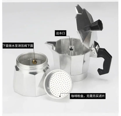 Classic Aluminum Moka Pot Espresso Maker