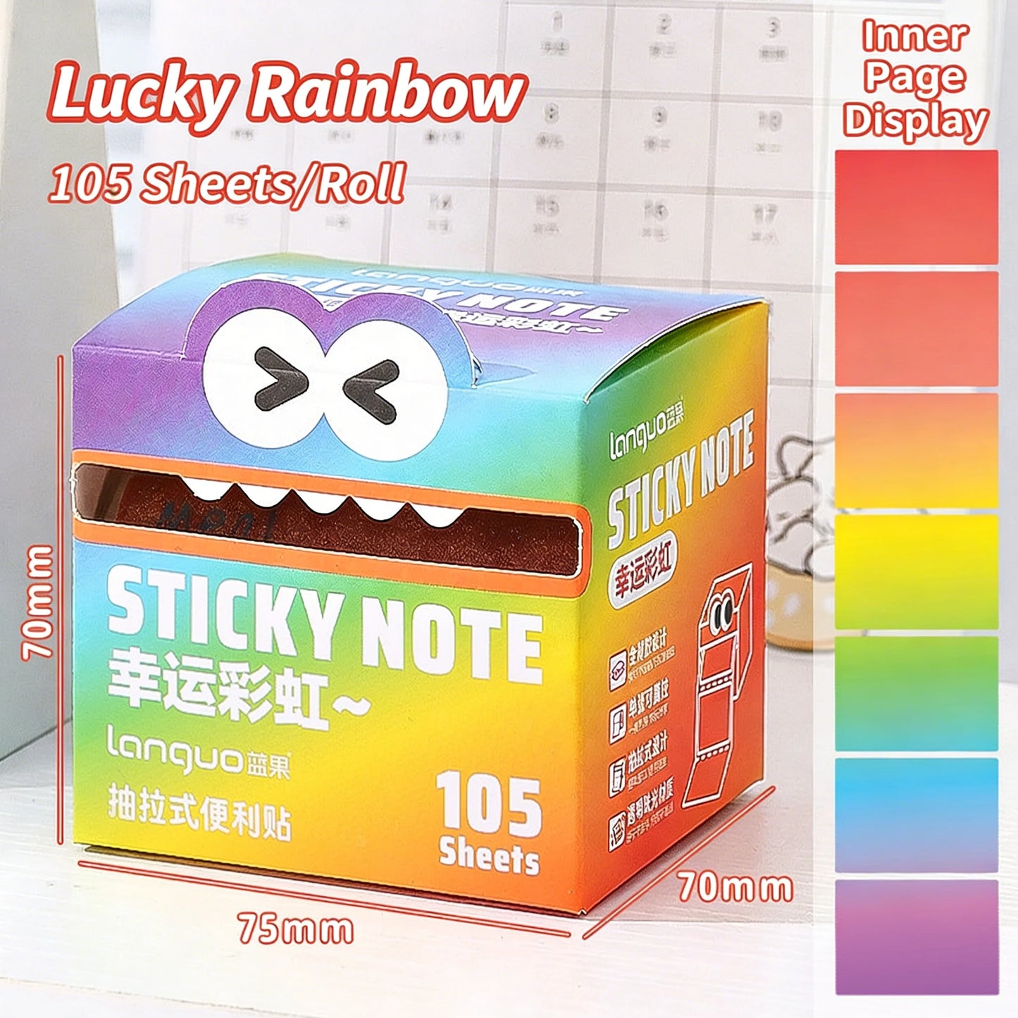 Transparent Pull-Out Sticky Notes Roll
