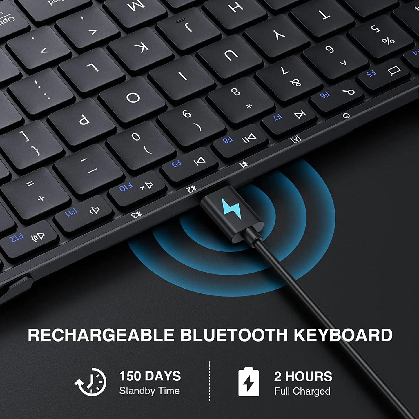 Foldable Bluetooth Keyboard with Numeric Keypad