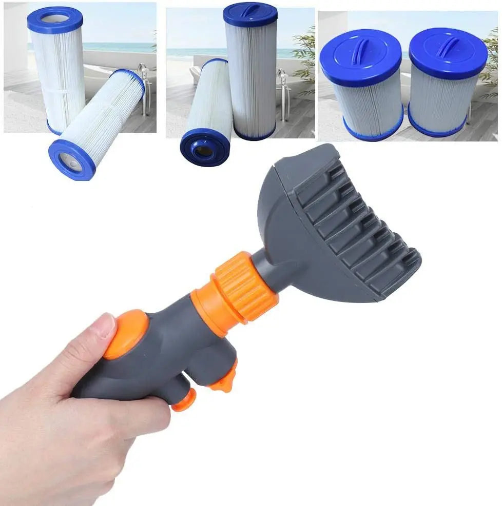 High-Pressure Pool Filter Cleaner for Hot Tubs, Spas & Cartridge Filters