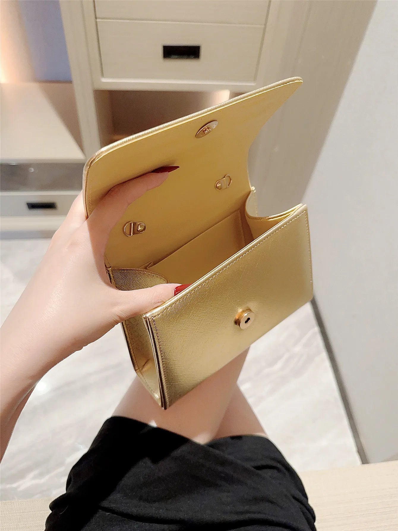 Gold Minaudière Evening Bag