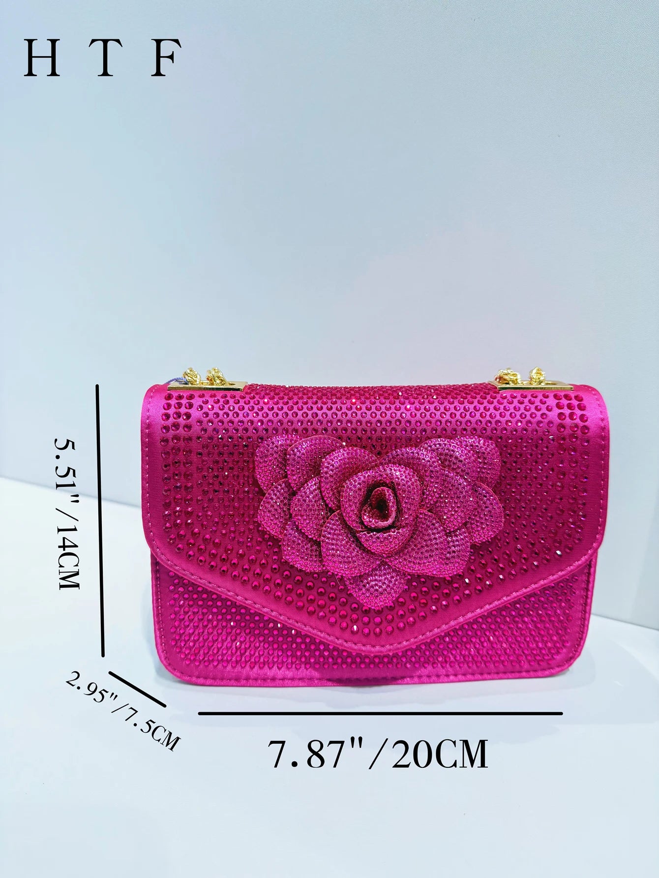 Glitter Crystal Evening Clutch Bag