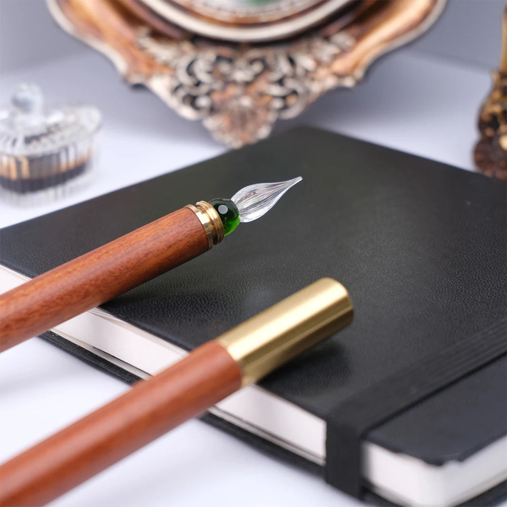 SeamiArt Wood Handle Glass Dip Pen