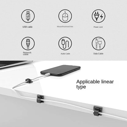Adhesive Cable Holder Clips – Self-Stick Wire Management Organisers